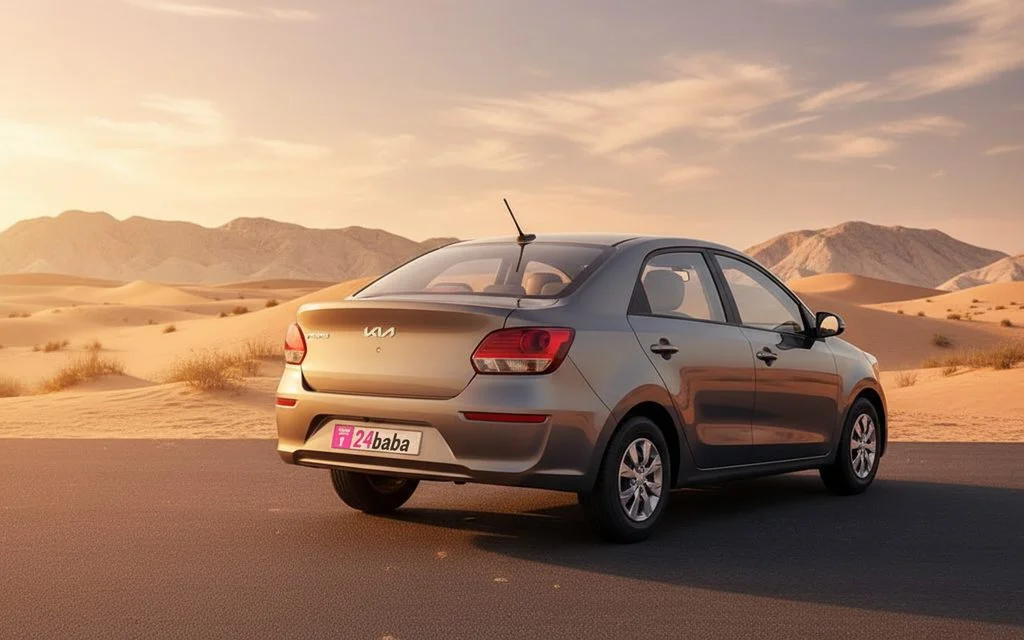 Kia Pegas 2025 Silver rear view showing taillights