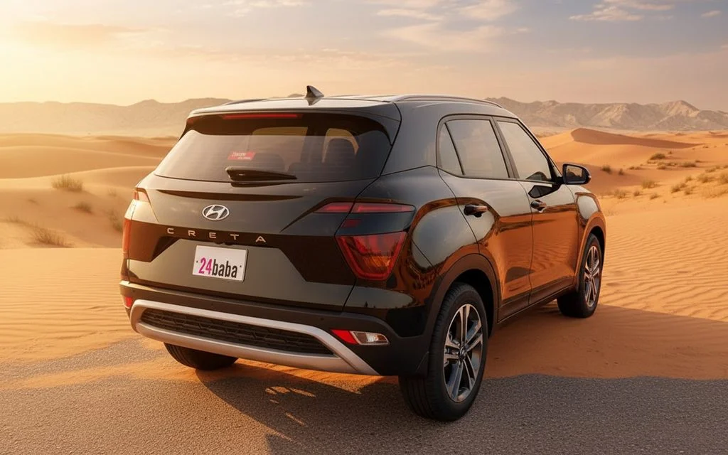 Hyundai Creta 2023 Black rear view showing taillights