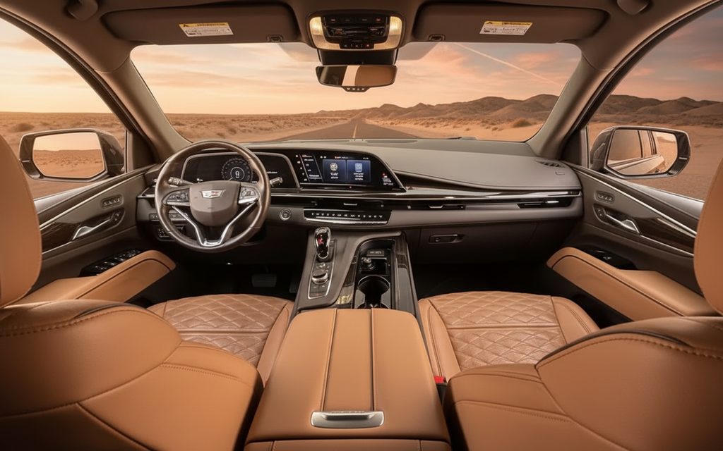 Cadillac Escalade 2023 interior view showing trim