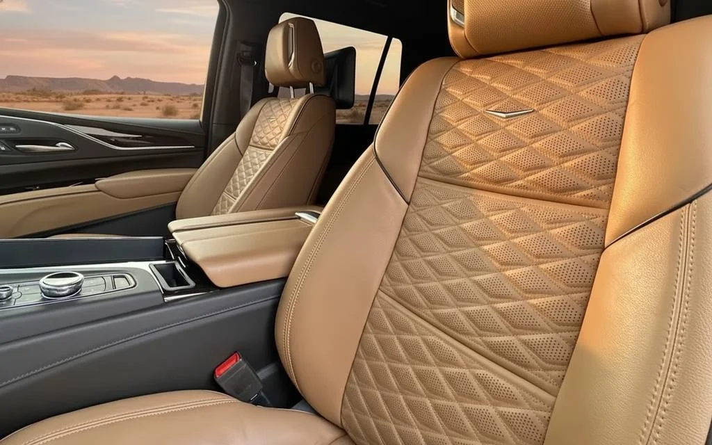 Cadillac Escalade 2023 leather seats and cabin