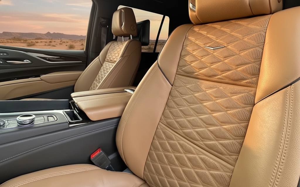 Cadillac Escalade 2023 leather seats and cabin