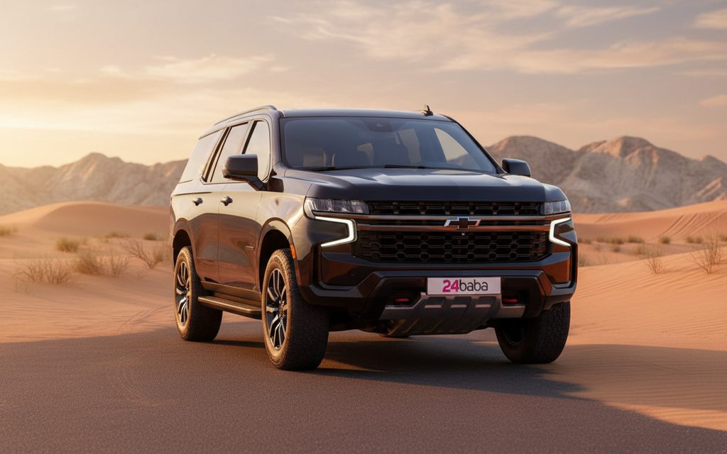 Chevrolet Tahoe 2022 Black front view with headlights