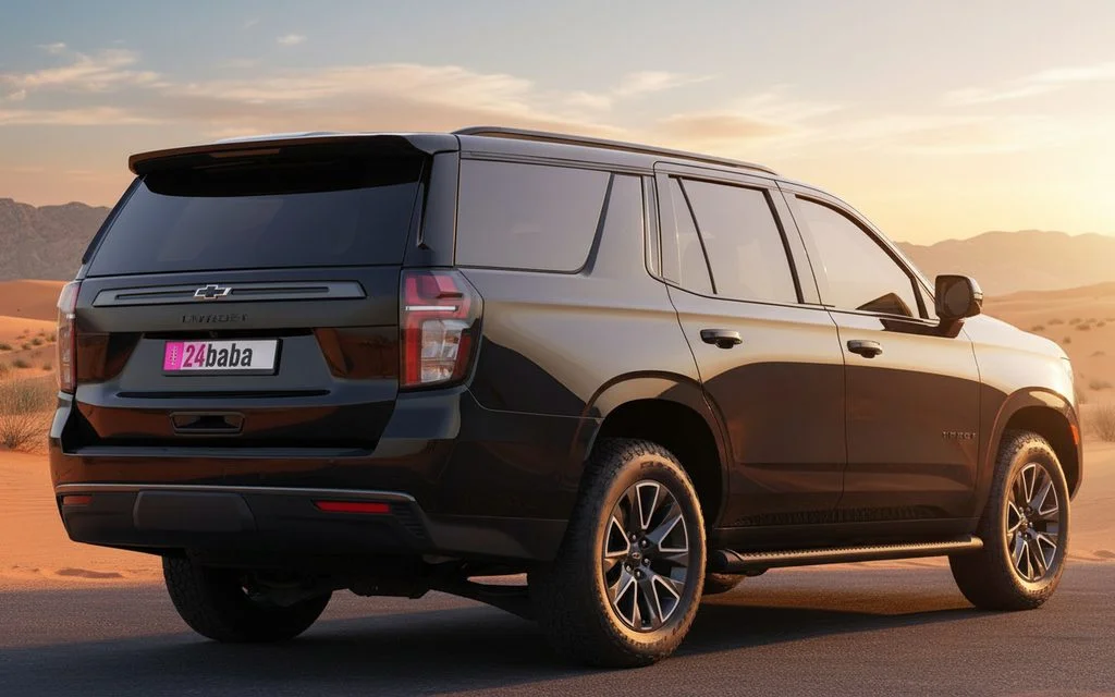 Chevrolet Tahoe 2022 Black rear view showing taillights