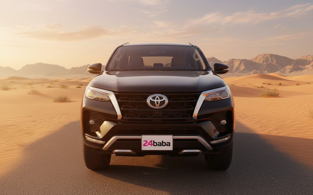 Toyota Fortuner 2023 Black front view with headlights