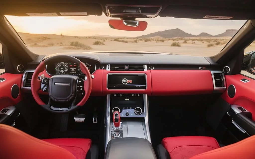 LandRover RangeRoverSport 2022 dashboard and infotainment – rental in Dubai
