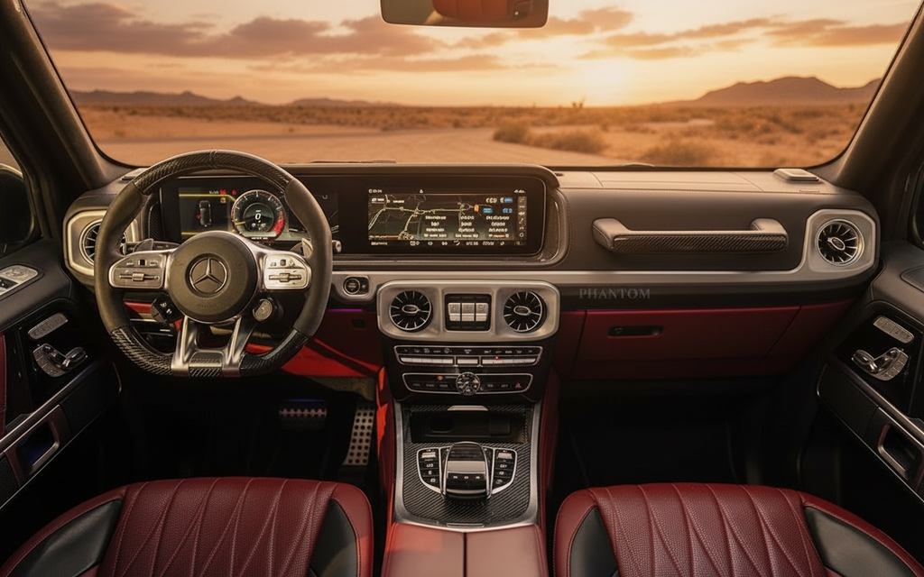 Mercedes G63 2021 dashboard and infotainment