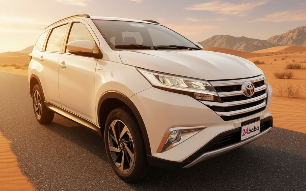 Toyota Rush 2023 White front view with headlights