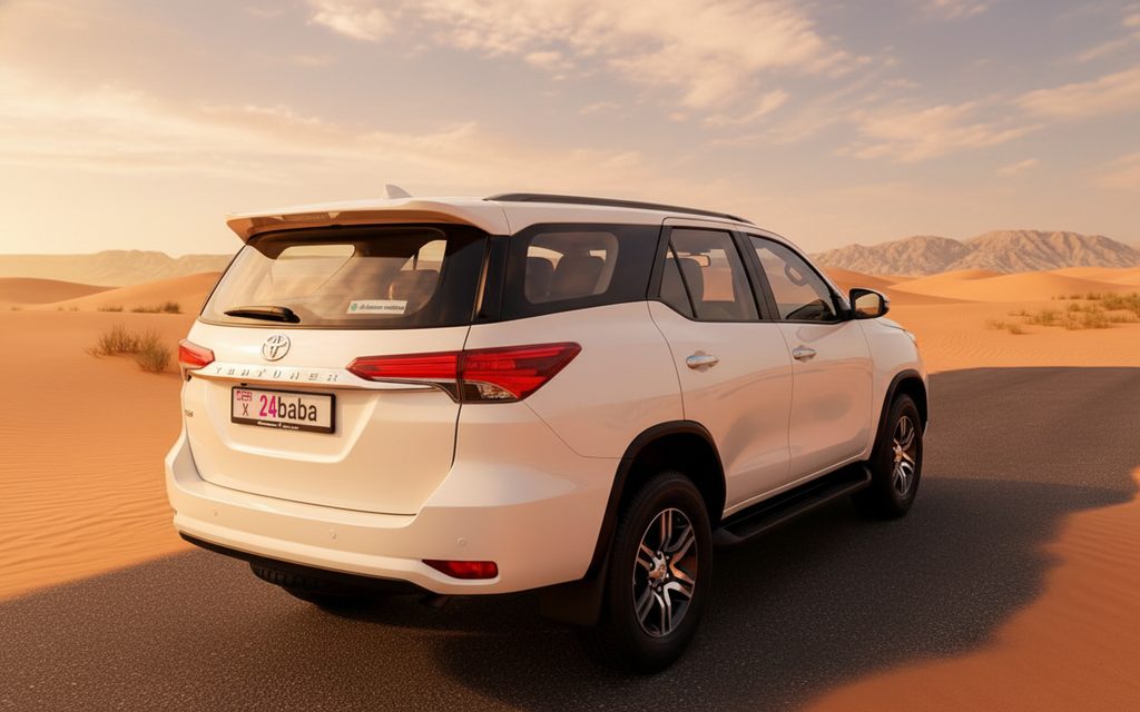 Toyota Fortuner 2023 White rear view showing taillights
