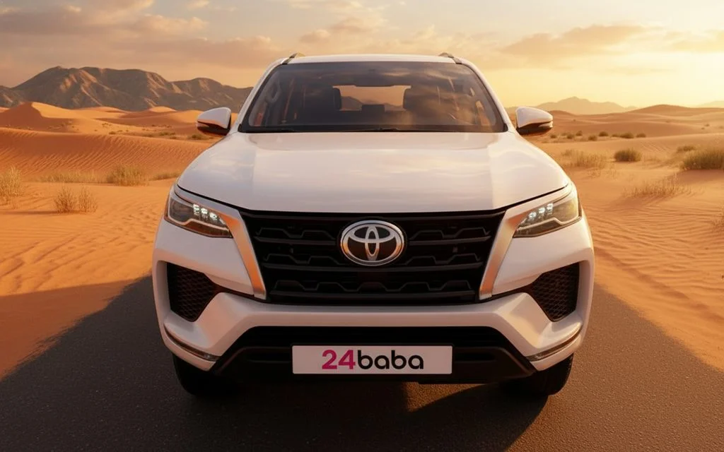 Toyota Fortuner 2023 White front view with headlights