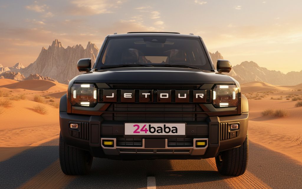 Jetour T2 2025 Black front view with headlights