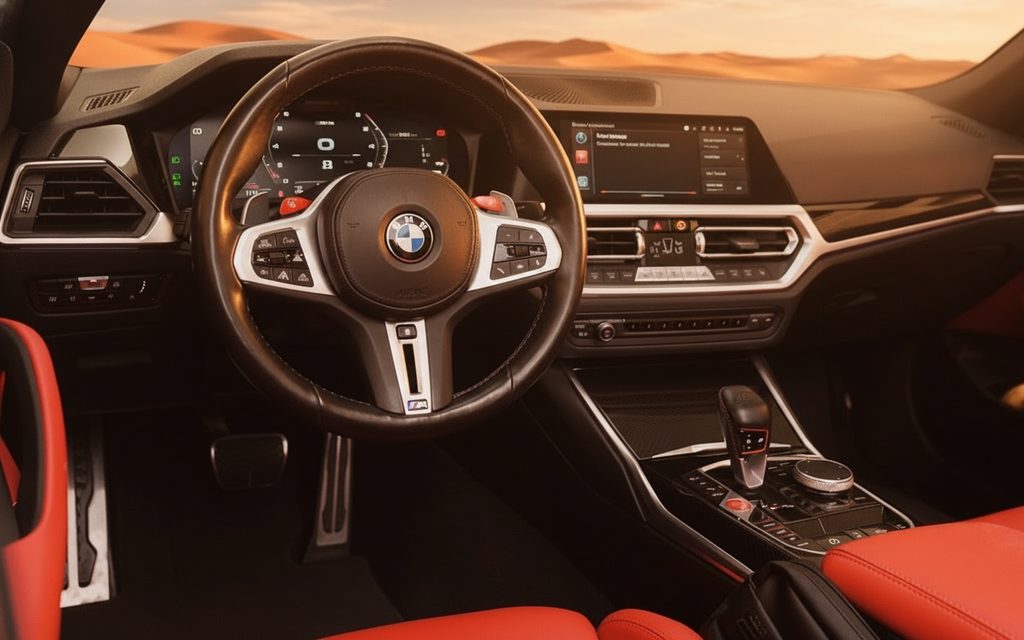 Bmw M4 2023 dashboard and infotainment