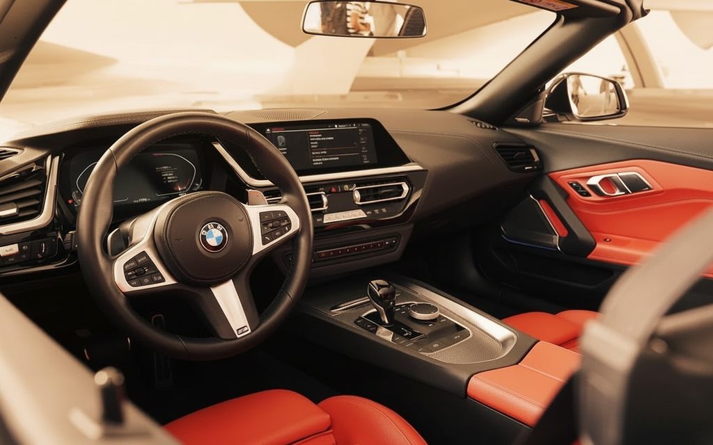 Bmw Z4 2022 dashboard and infotainment