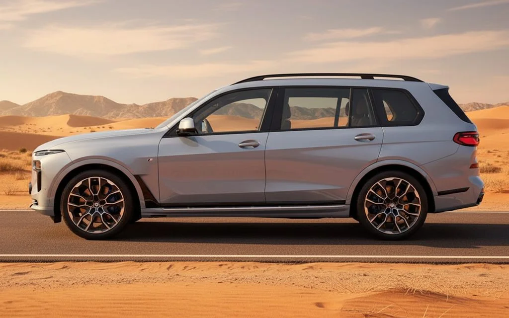 Bmw X7 2024 Silver side profile