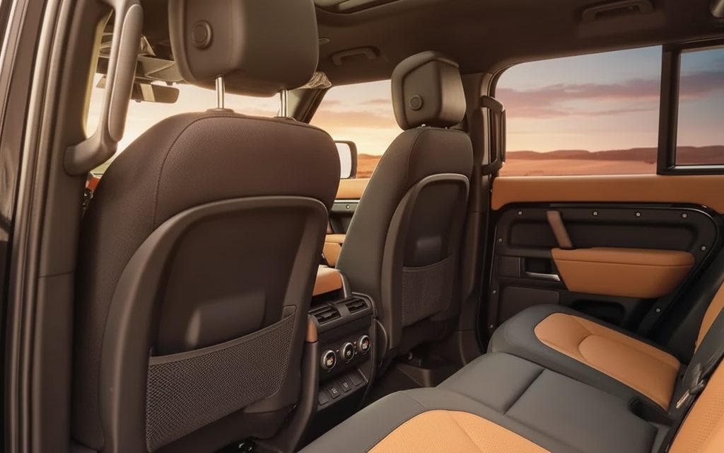 LandRover Defender 2023 leather seats and cabin