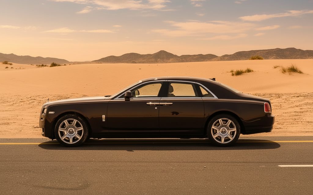 Rolls-Royce Ghost 2025 Black side profile