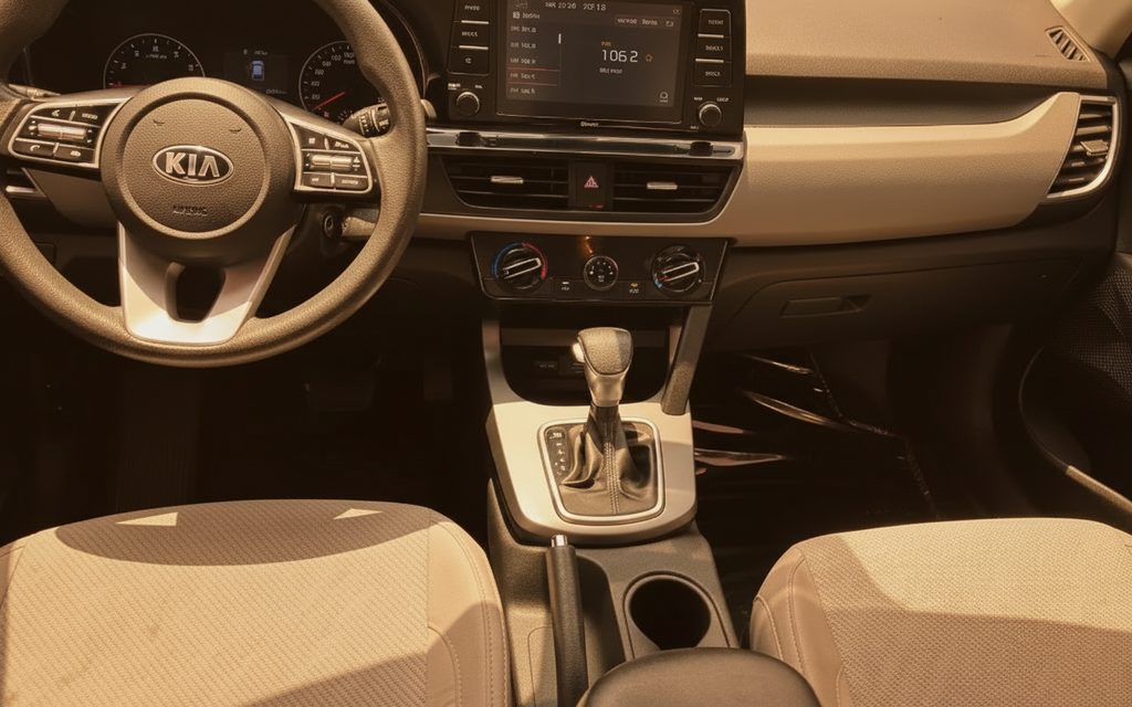 Kia Seltos 2022 interior view showing trim