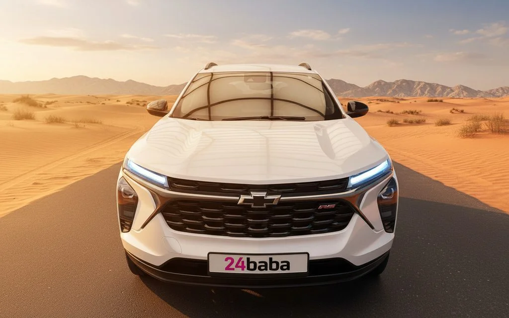 Chevrolet Trax 2024 White front view with headlights