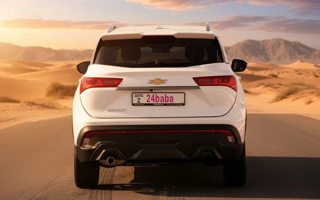 Chevrolet Captiva 2024 White rear view showing taillights
