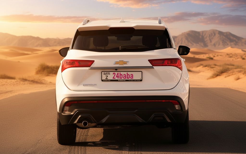 Chevrolet Captiva 2024 White rear view showing taillights