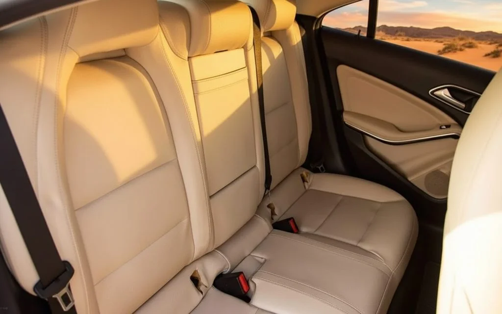 Mercedes Cla250 2025 leather seats and cabin – rental in Dubai