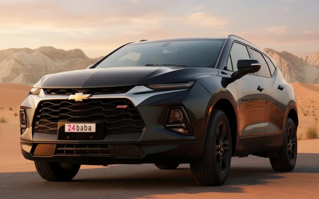 Chevrolet Blazer 2021 Dark Gray front view with headlights