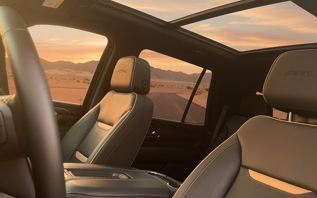 Gmc Yukon 2023 leather seats and cabin – rental in Dubai