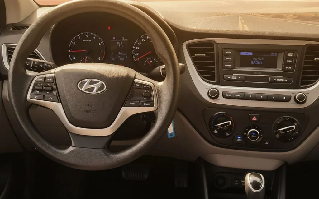 Hyundai Accent 2020 dashboard and infotainment