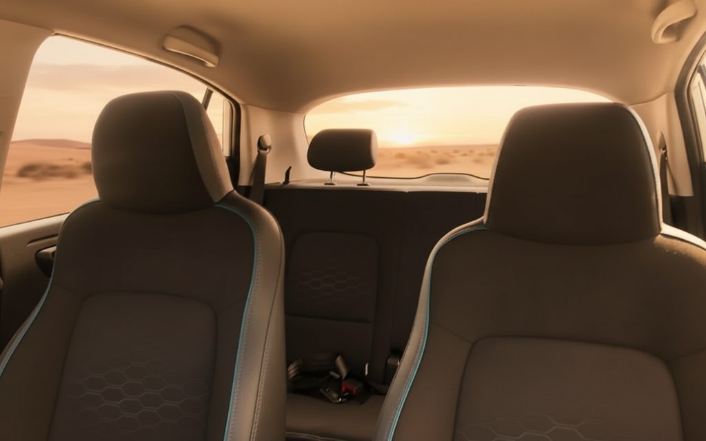 Hyundai GrandI10 2023 leather seats and cabin – rental in Dubai