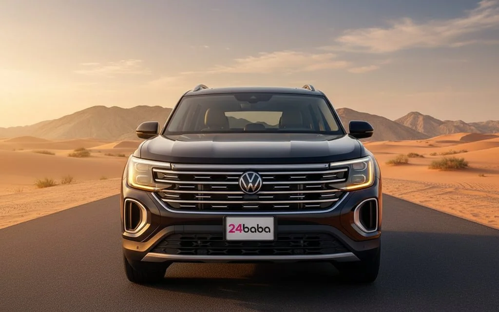 Volkswagen Teramont 2024 Black front view with headlights