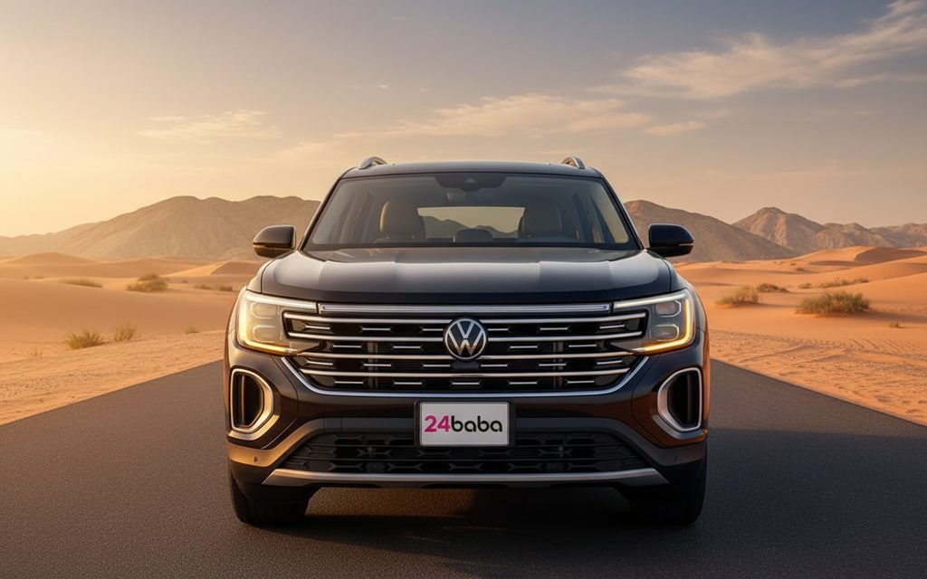 Volkswagen Teramont 2024 Black front view with headlights