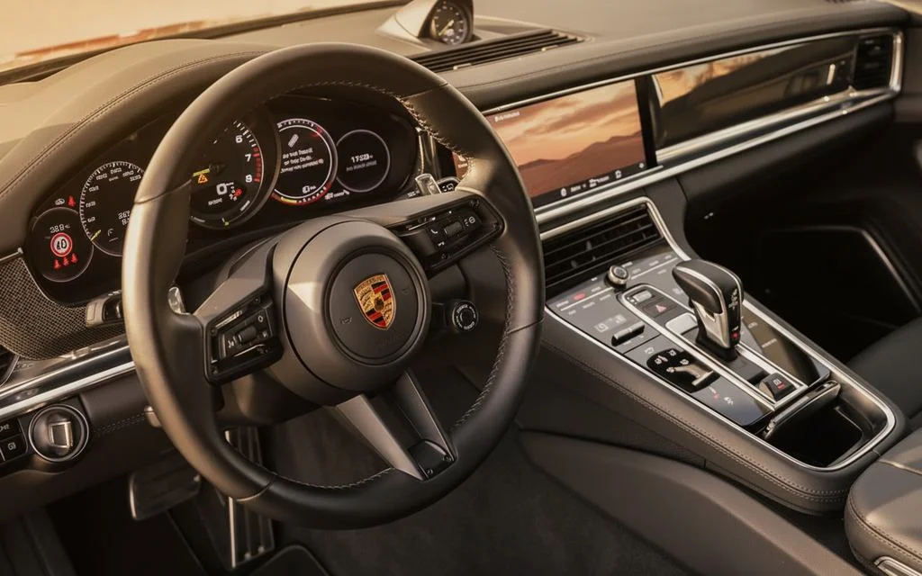 Porsche Panamera 2022 interior view showing trim