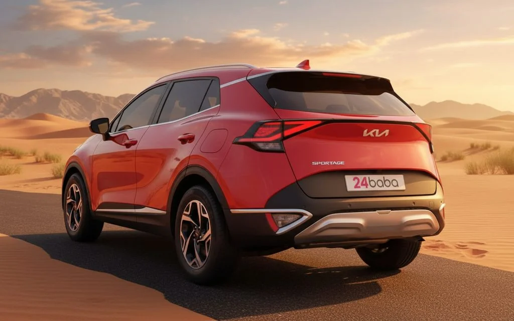 Kia Sportage 2024 Red rear view showing taillights