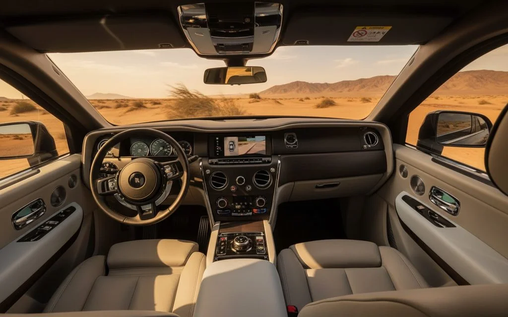 Rolls-Royce Cullinan 2021 dashboard and infotainment