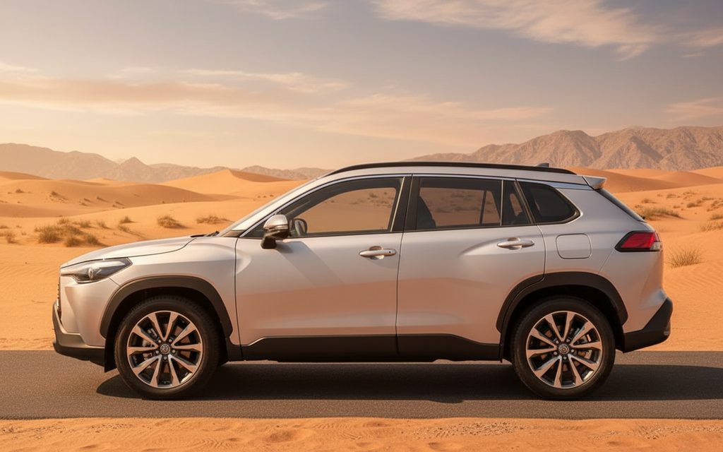 Toyota CorollaCross 2024 Silver side profile