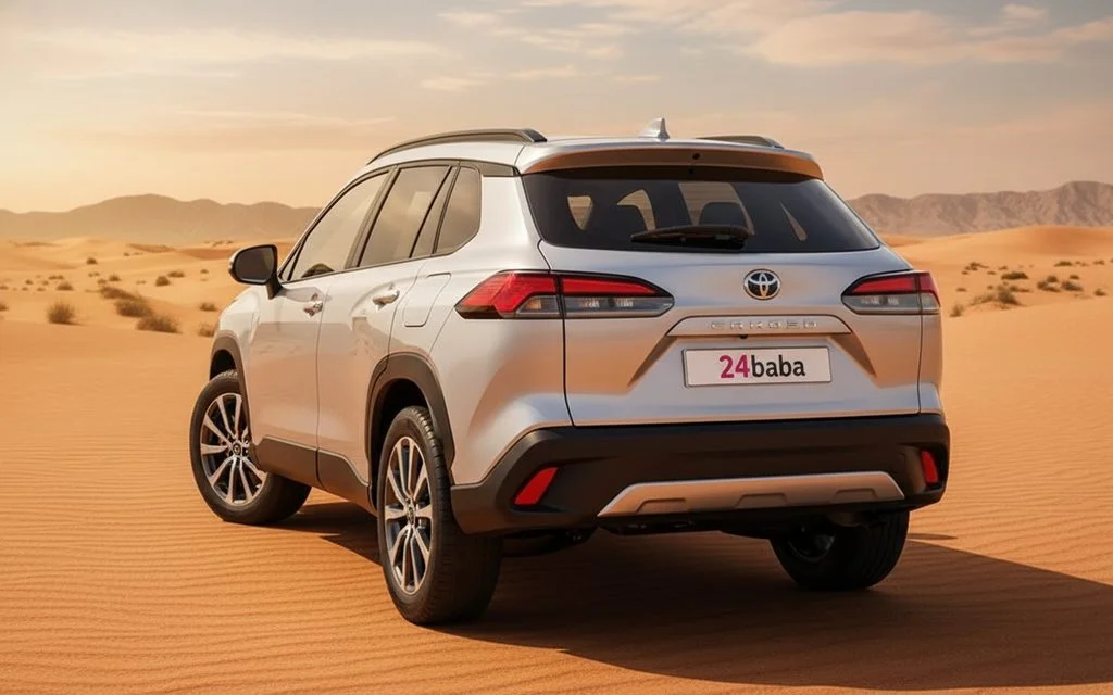 Toyota CorollaCross 2024 Silver rear view showing taillights