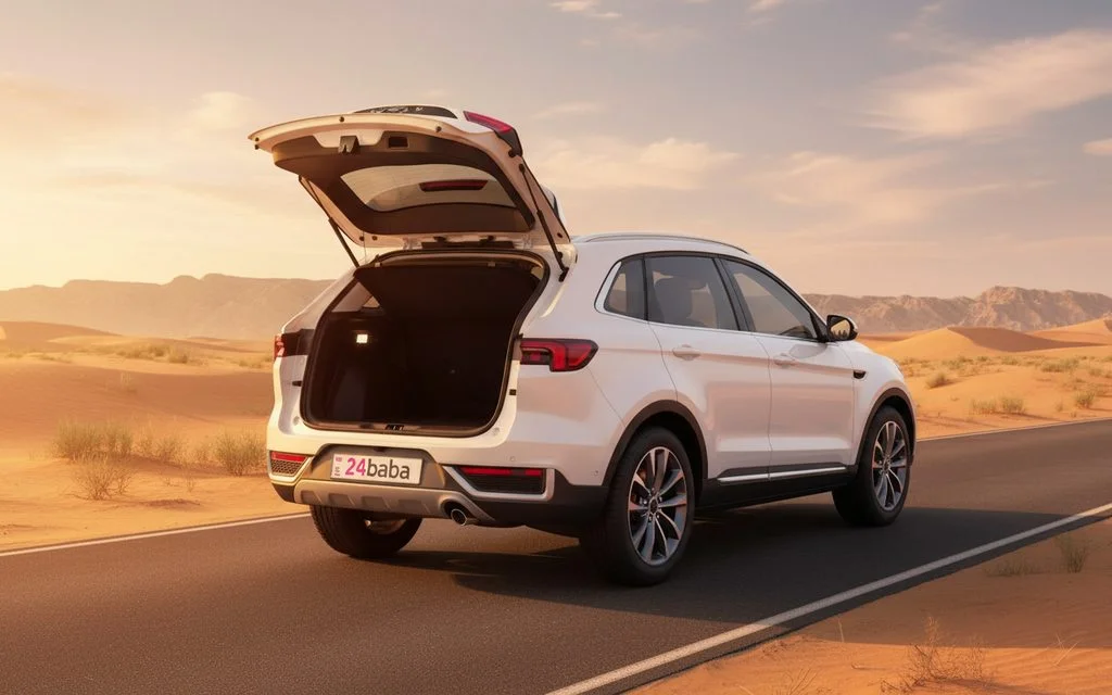 Ford Territory 2025 White rear view showing taillights