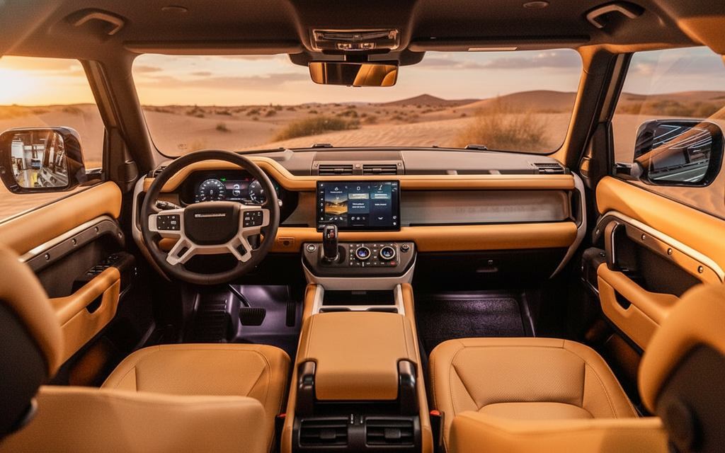 Land Rover Defender 2025 interior view showing trim