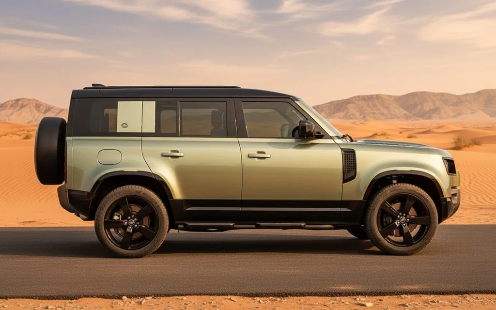 Land Rover Defender 2025 Green side profile