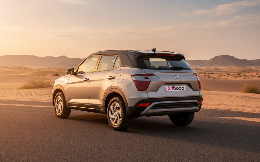 Hyundai Creta 2023 Grey rear view showing taillights