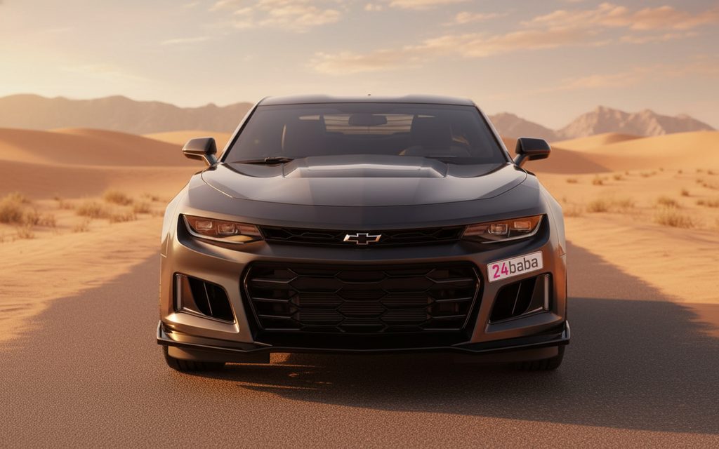 Chevrolet Camaro 2022 Black front view with headlights