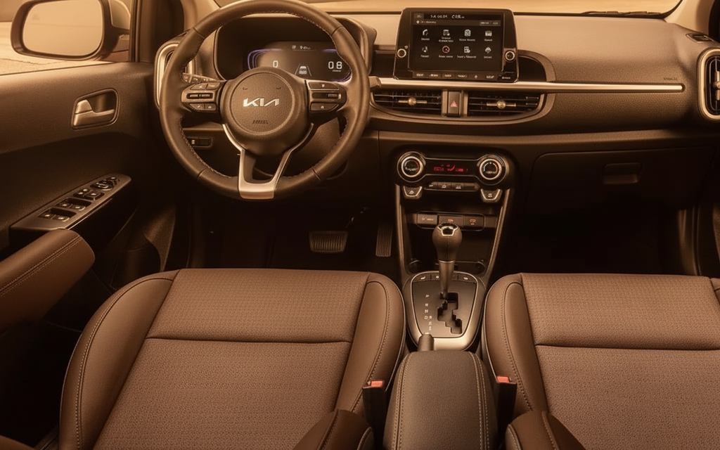 Kia Picanto 2025 interior view showing trim