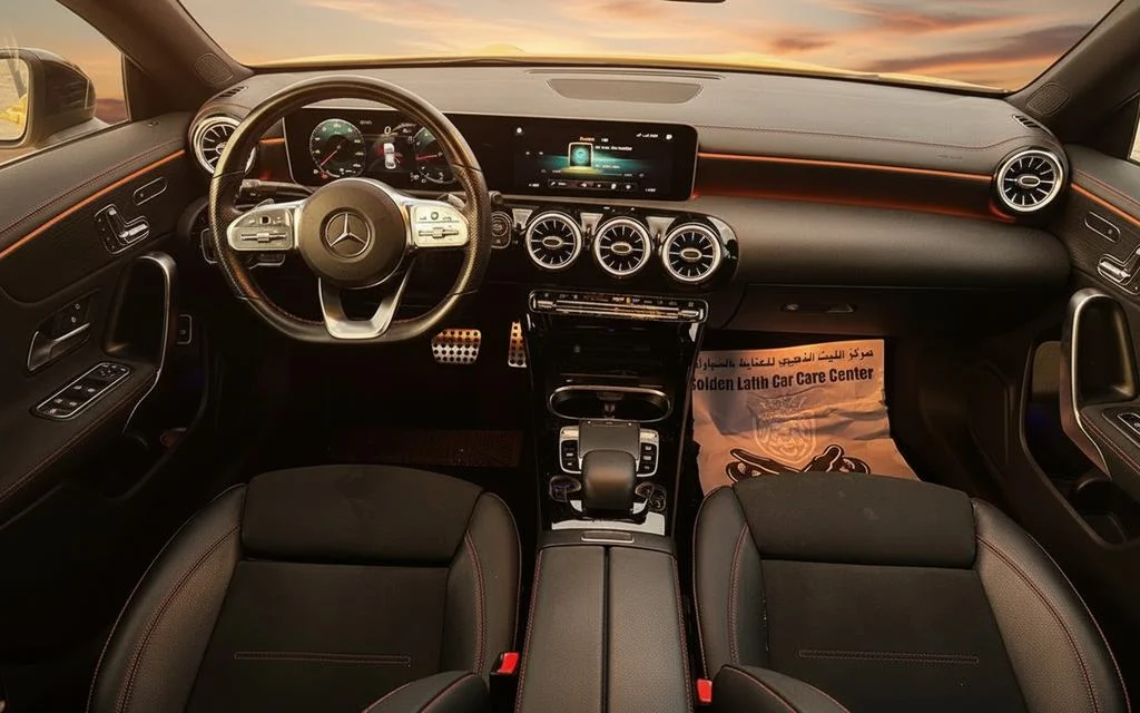 Mercedes Cla250 2022 dashboard and infotainment