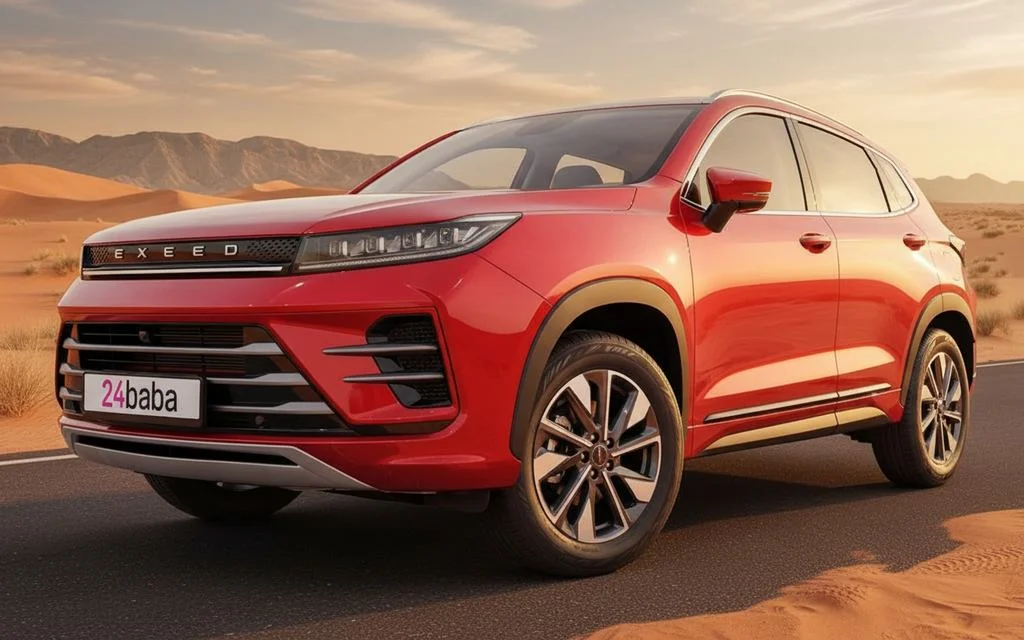 Exeed Lx 2024 Red front view with headlights