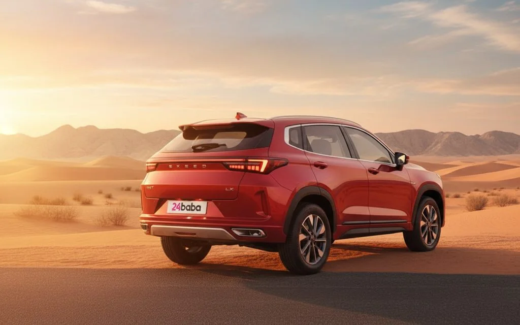 Exeed Lx 2024 Red parked outdoor scene