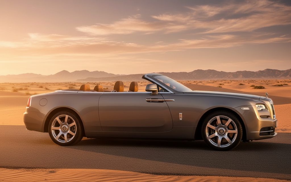 Rolls-Royce Dawn 2025 Gold side profile