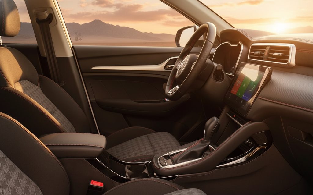 Mg Zs 2023 interior view showing trim