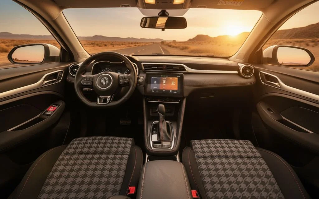 Mg Zs 2023 interior view showing trim