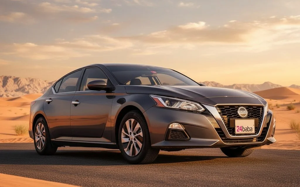 Nissan Altima 2021 Grey front view with headlights