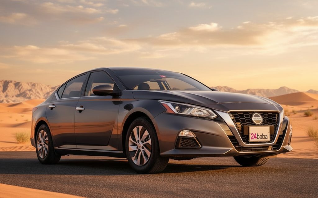 Nissan Altima 2021 Grey front view with headlights