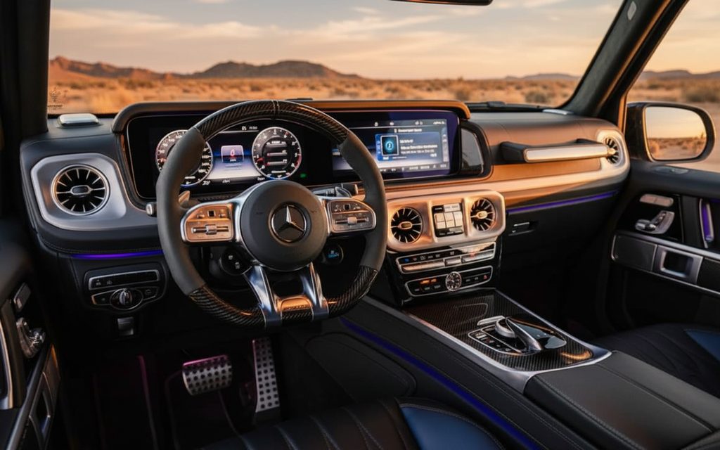Mercedes G63 2023 dashboard and infotainment